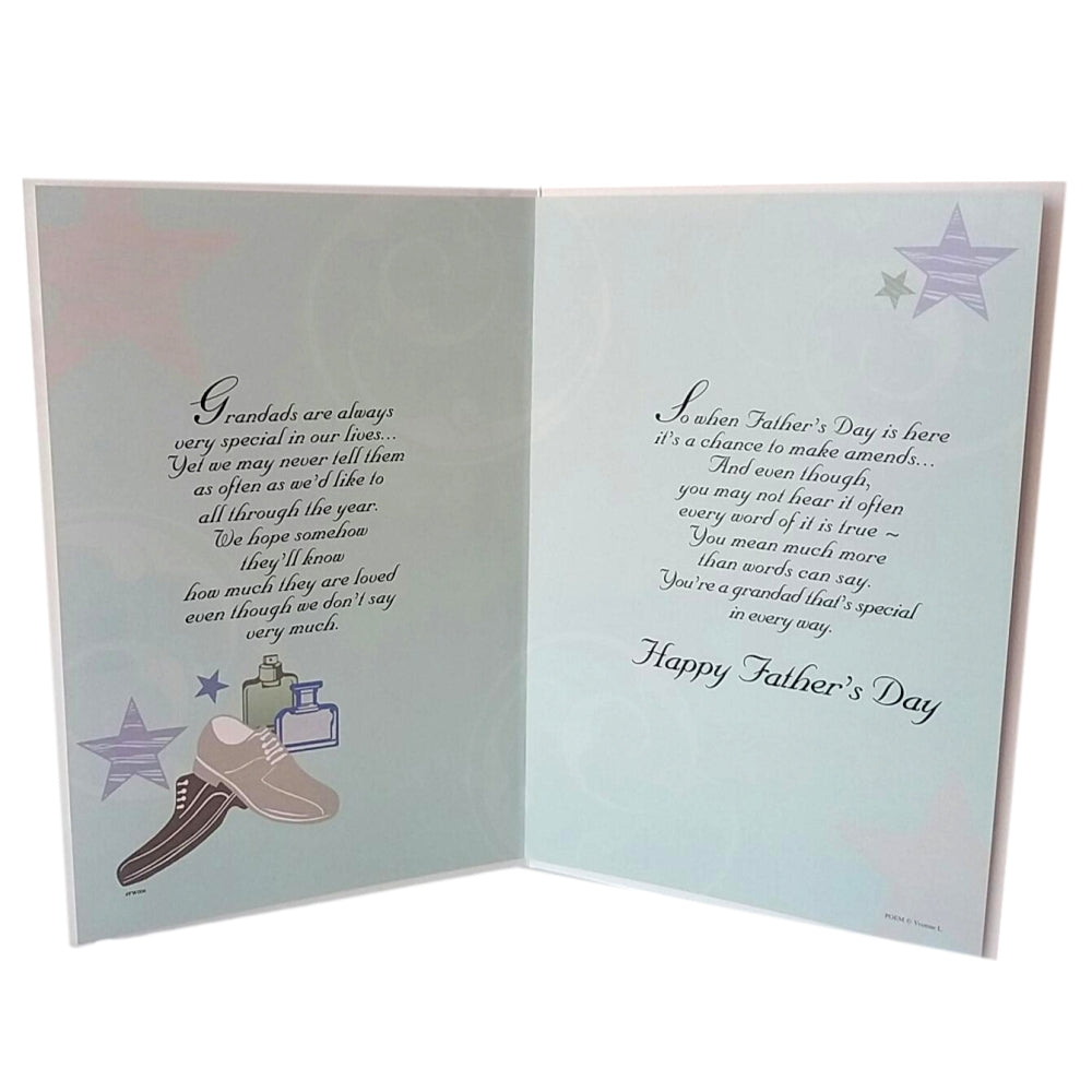 With Love Grandad on Father's Day card