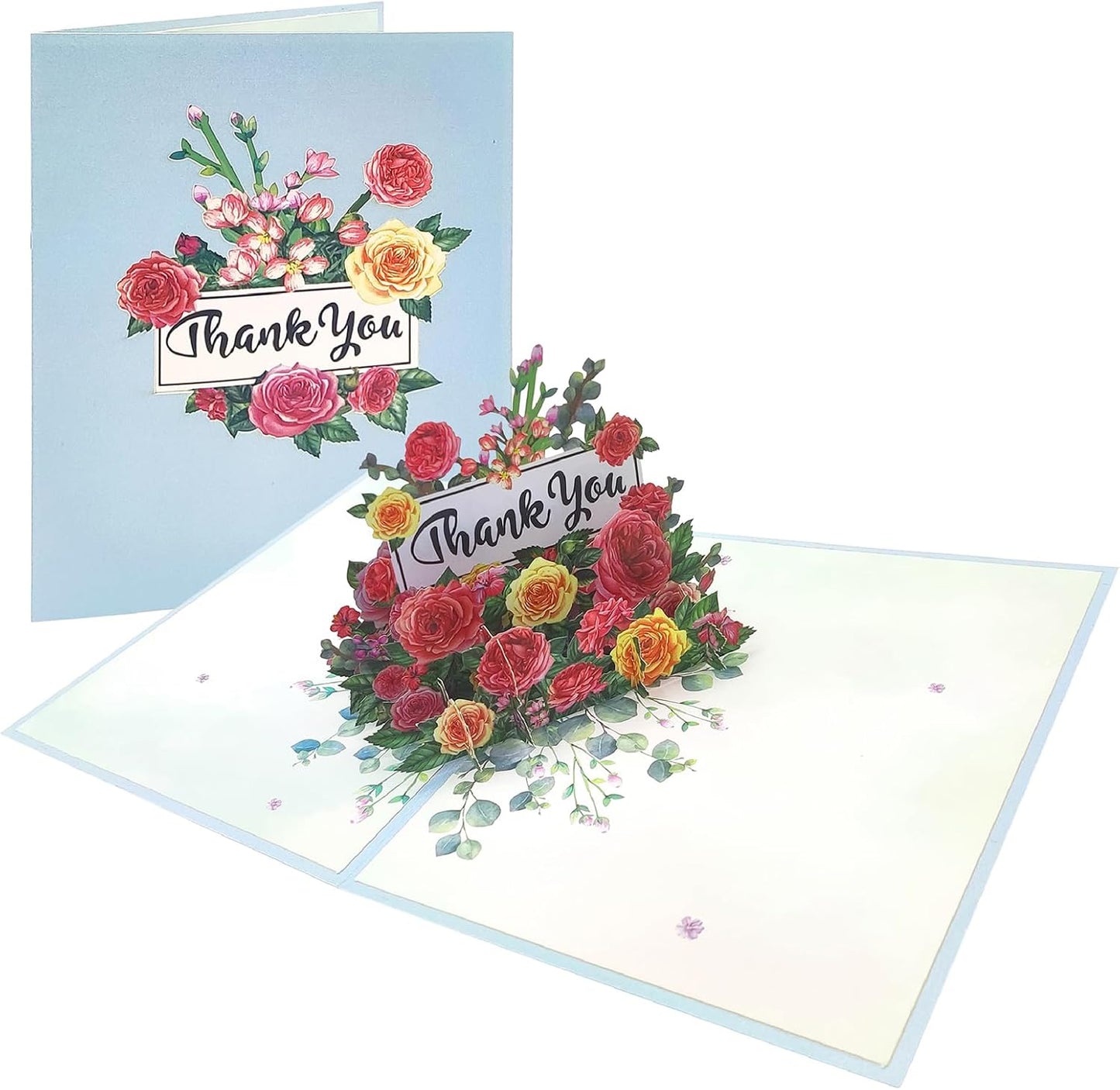 Colourful Blooming 3D Pop Up Thank You Card