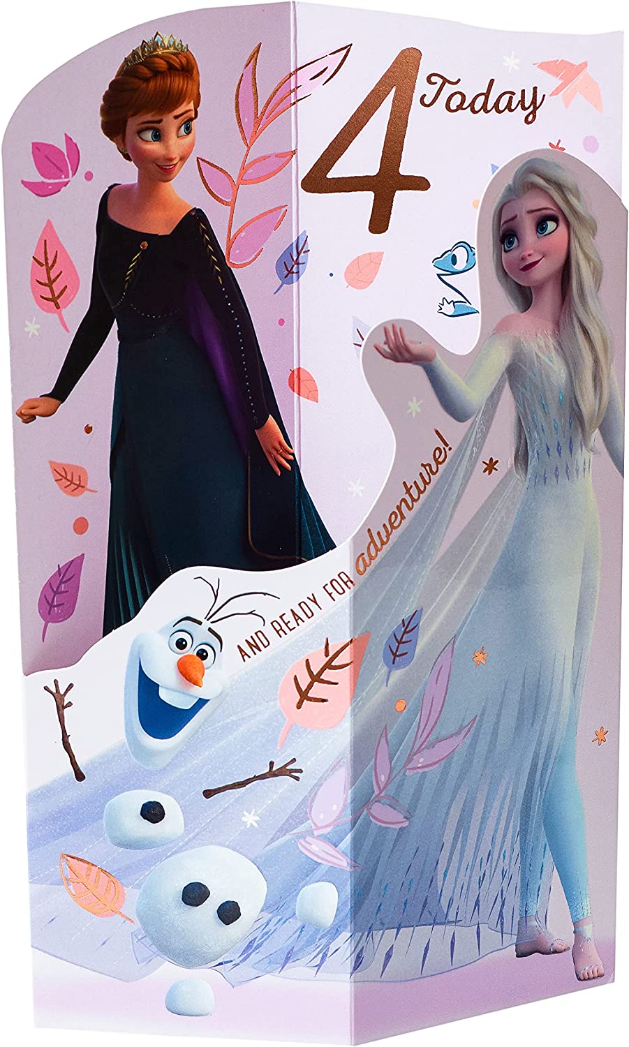 3D Disney Frozen Princess 4th Birthday Card Anna & Elsa