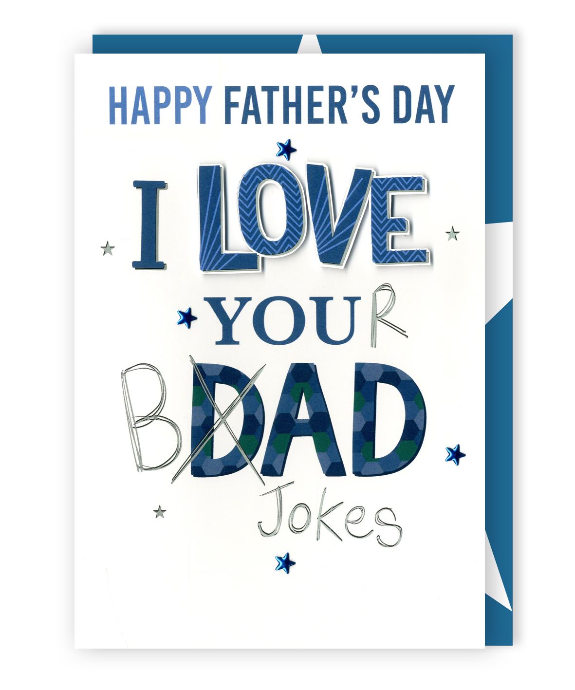 Fun Scribbles Dad Bad Jokes Hand-Finished Father's Day Card