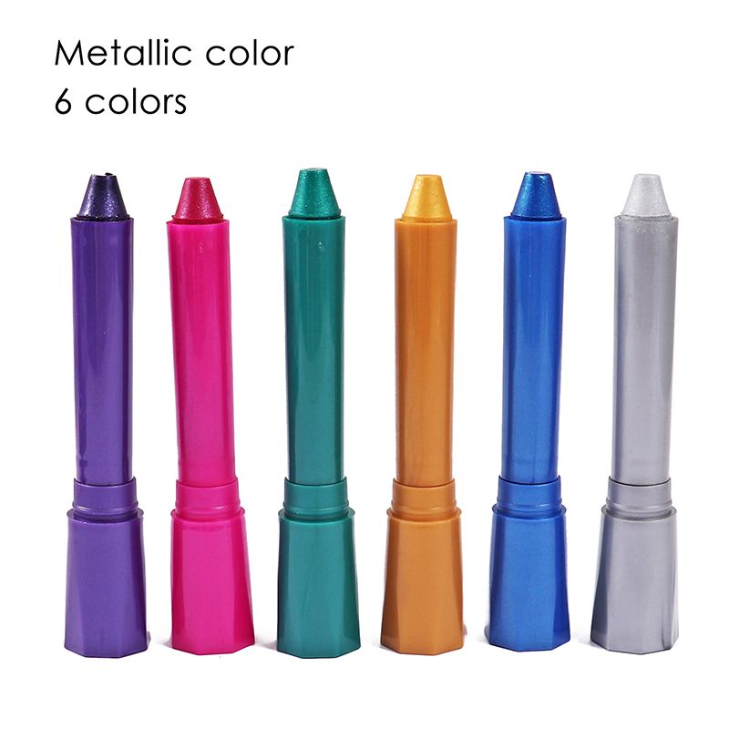 Pack of 6 Assorted Metalic Colours Face Paints
