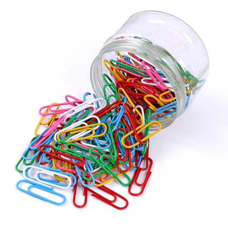 Pack of 720 Vinyl Coated Paper Clips 28mm