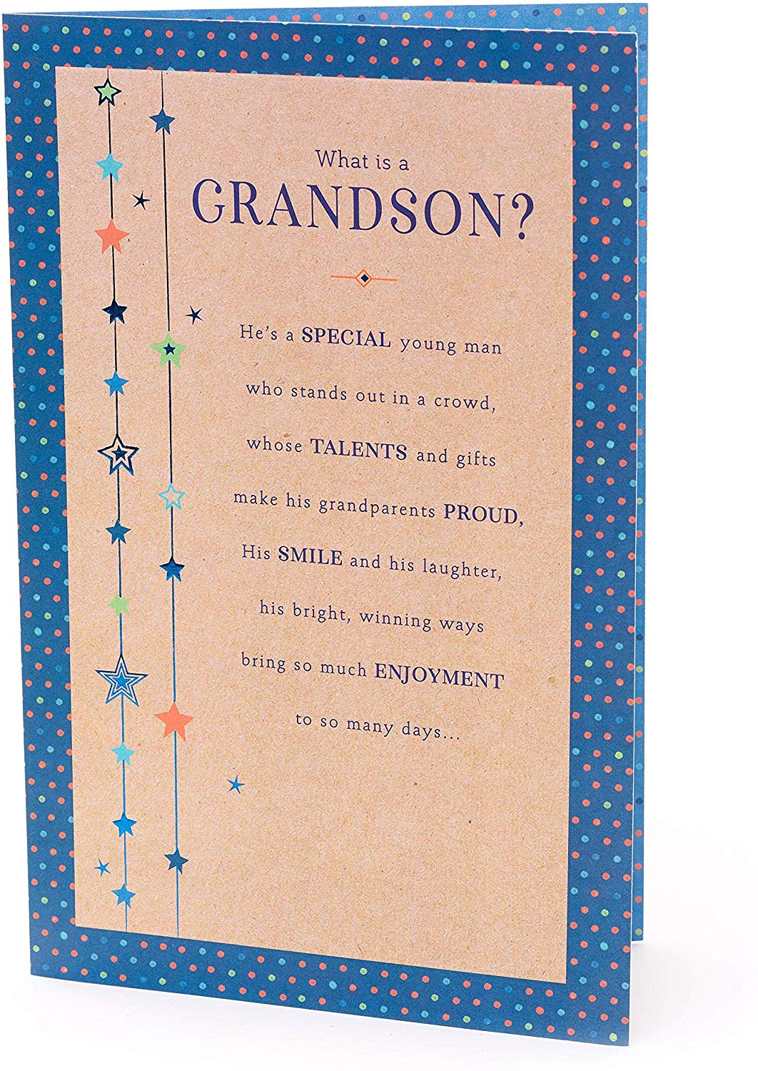 Grandson Birthday Card with Sentimental Words