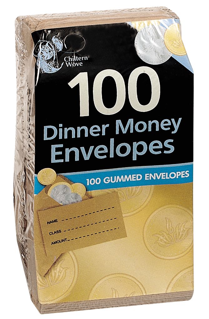 Pack of 100 Dinner Money Envelopes