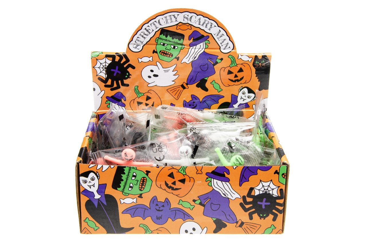Pack of 12 Halloween Stretchy Smile Face Figures