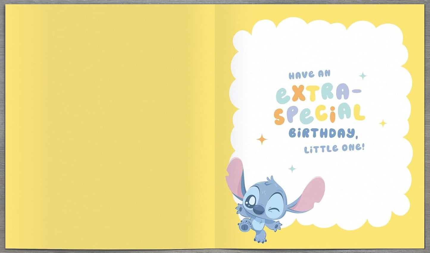 Unique Stitch Design for Girls 1st Birthday Card