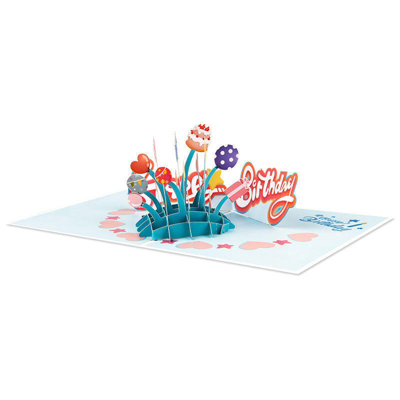 Balloon Bliss Sprinkle Joy 3D Pop Up Birthday Card