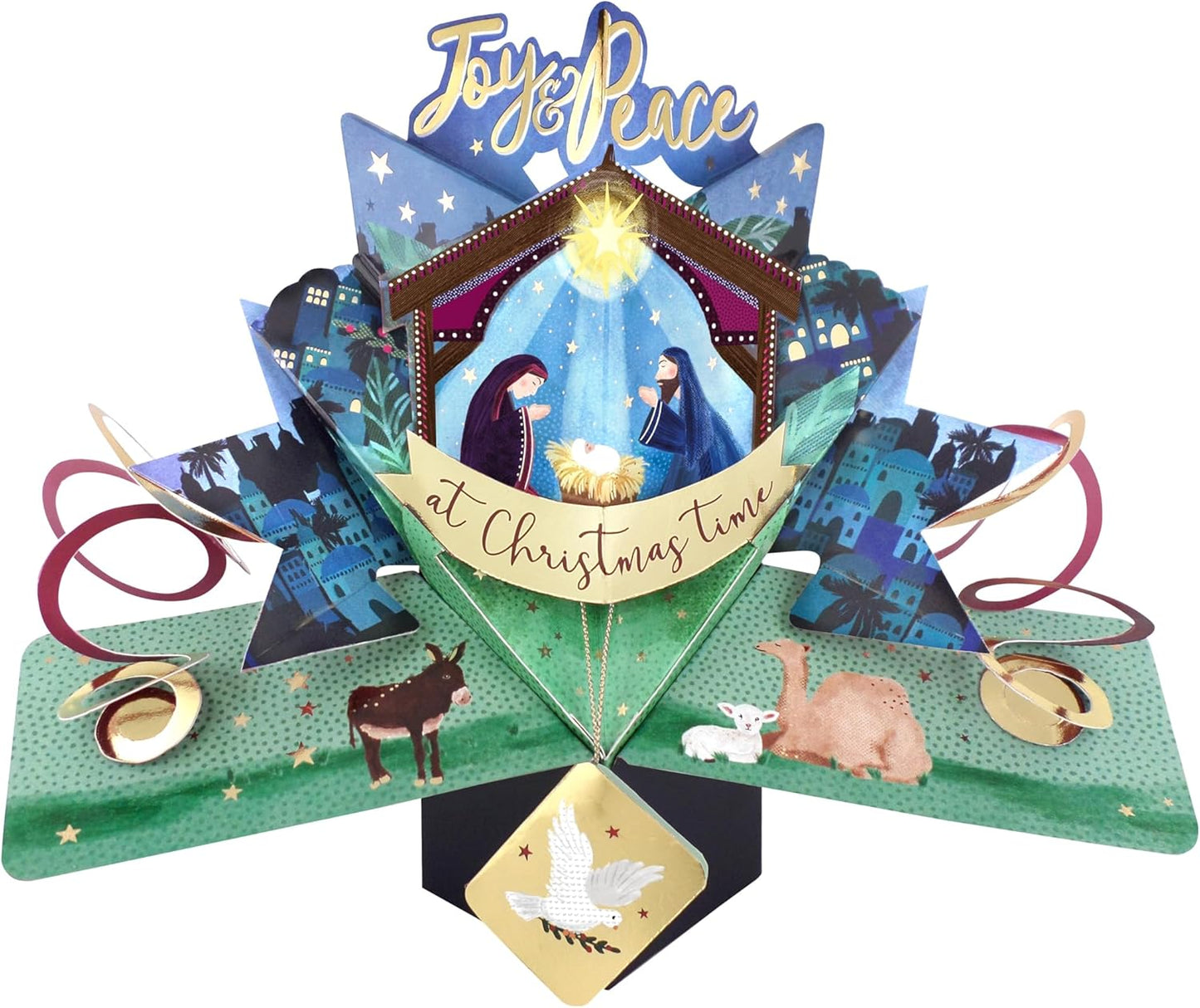 Nativity Scene 3D Pop Up Christmas Card