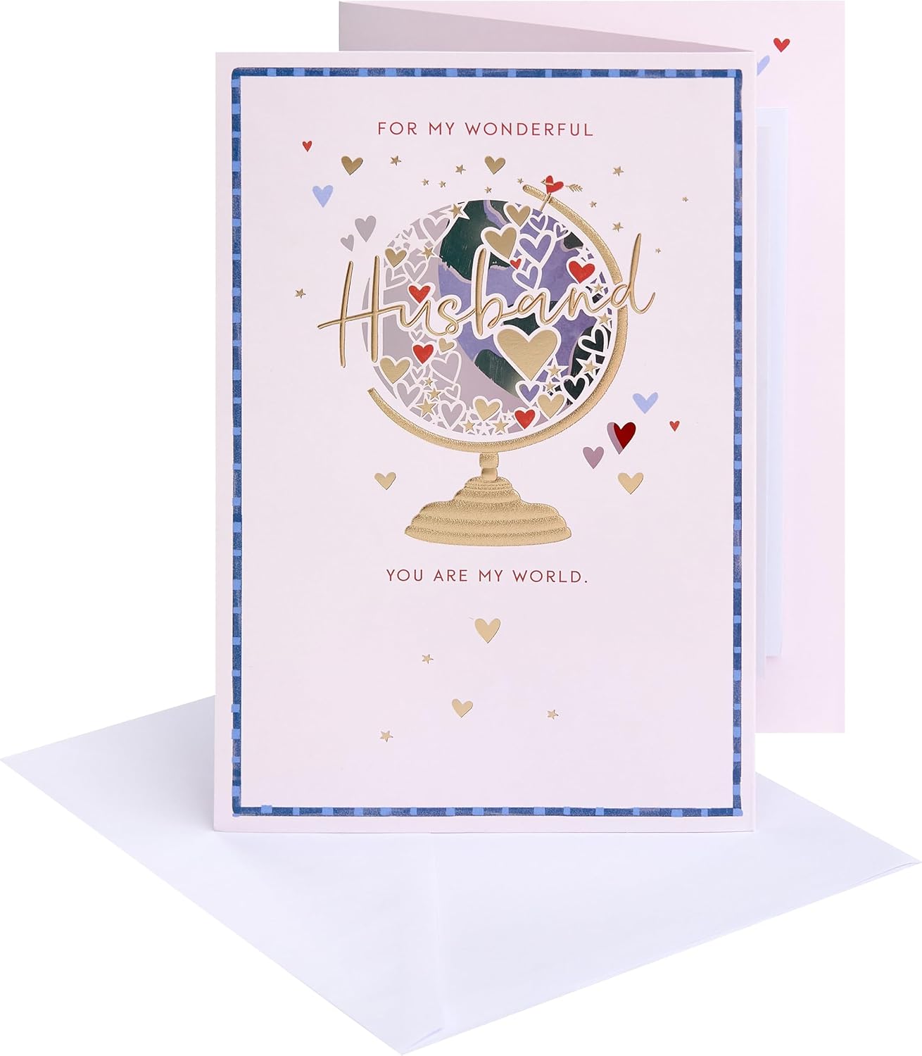 Globe Design Husband Birthday Card