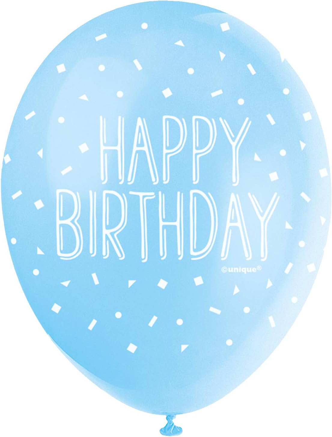 Pack of 5 Blue Theme Happy Birthday 12" Latex Balloons
