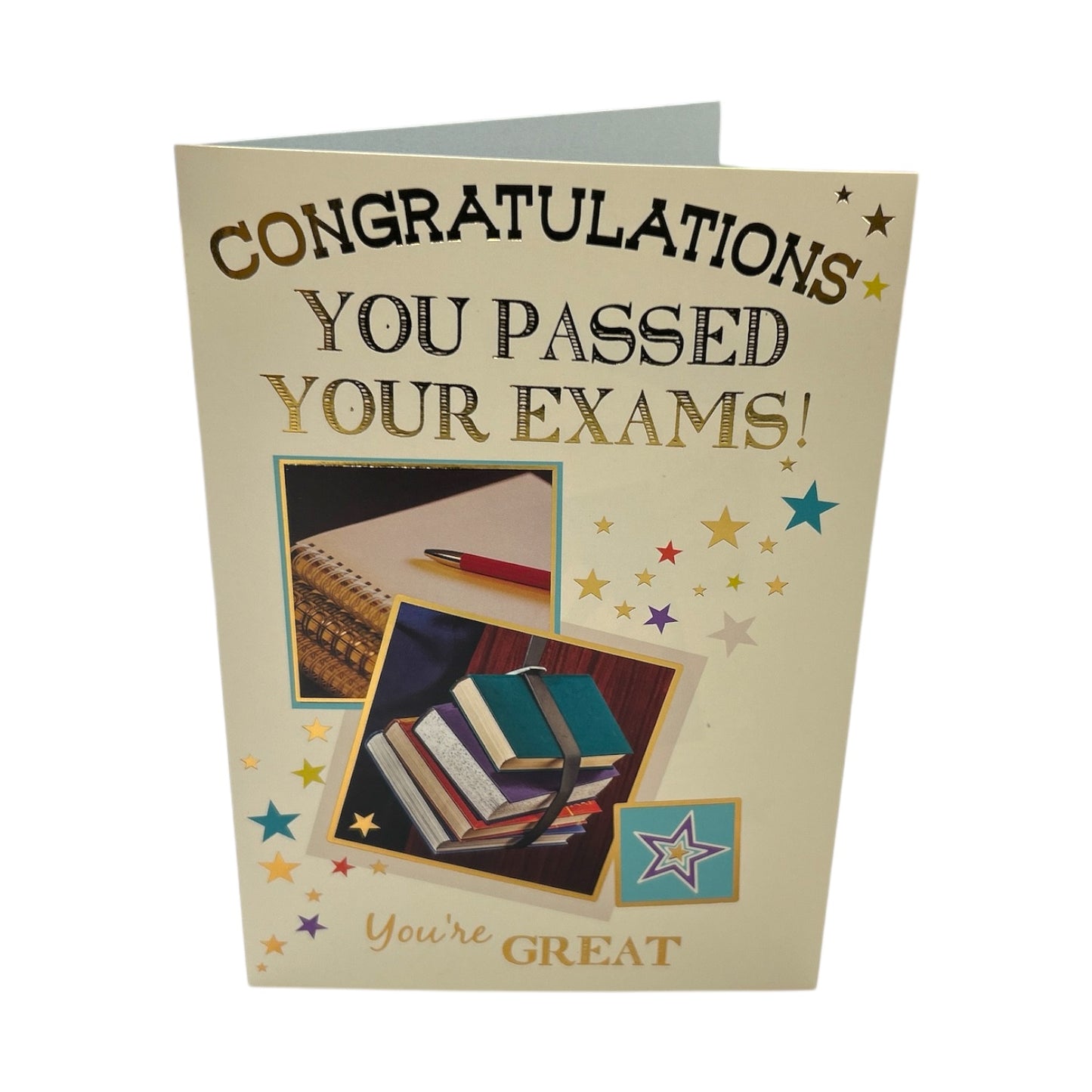 Congratulations You Passed Your Exam Books Design Greeting Card