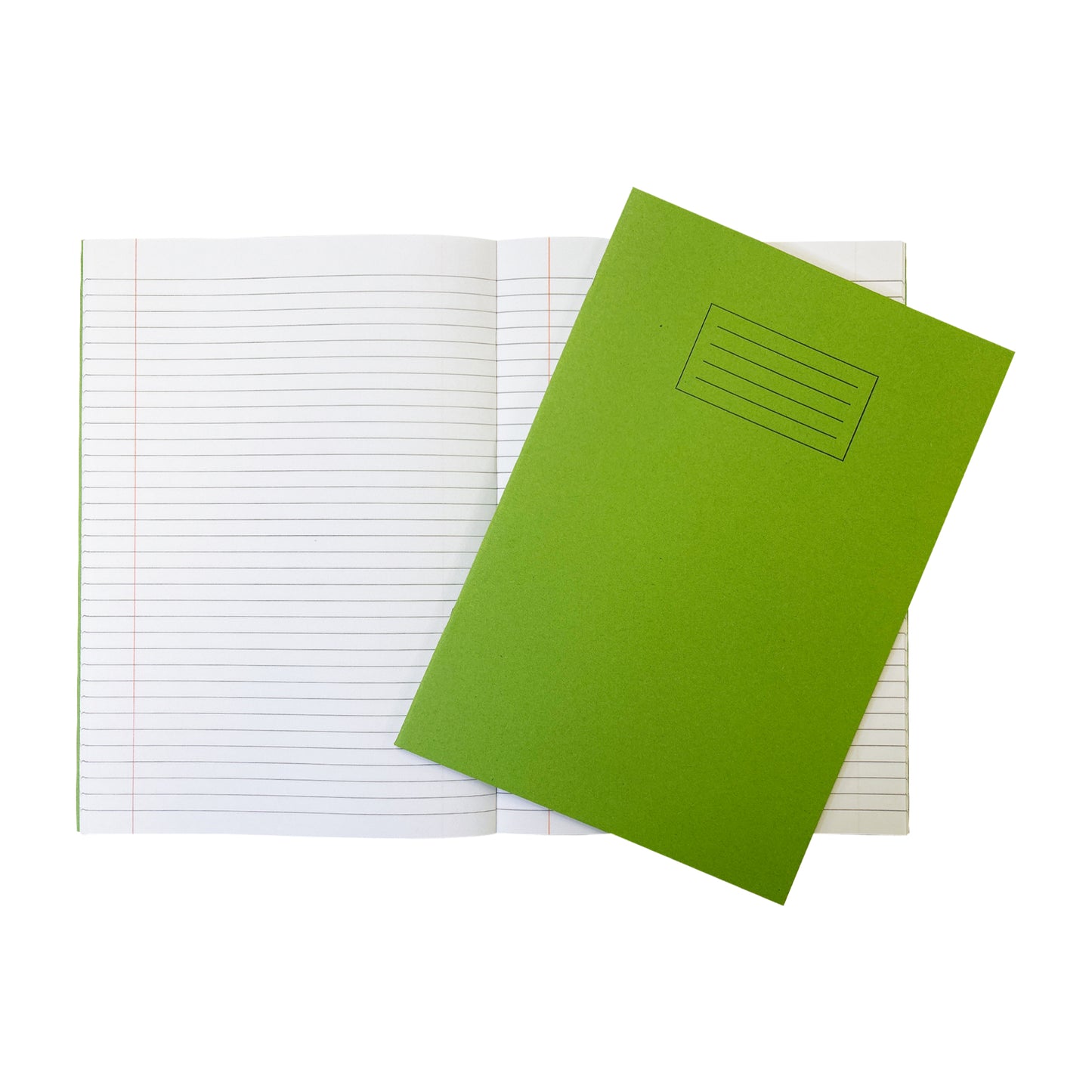 Pack of 50 Janrax A4 Green 80 Page Feint Ruled with Margin Exercise Books WF Paper with 225gsm Manilla Cover