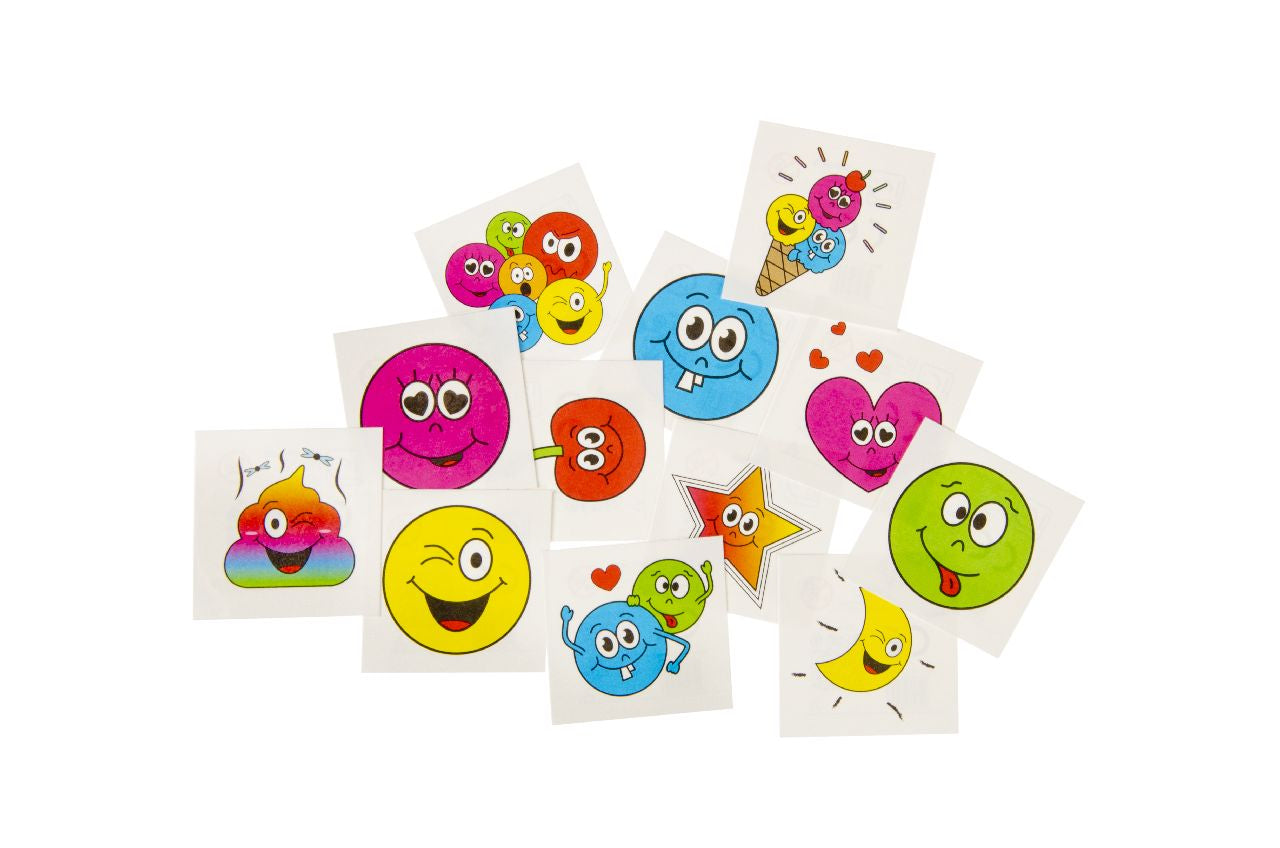 48 Pack of 12 Pieces Emotion Faces Tattoos