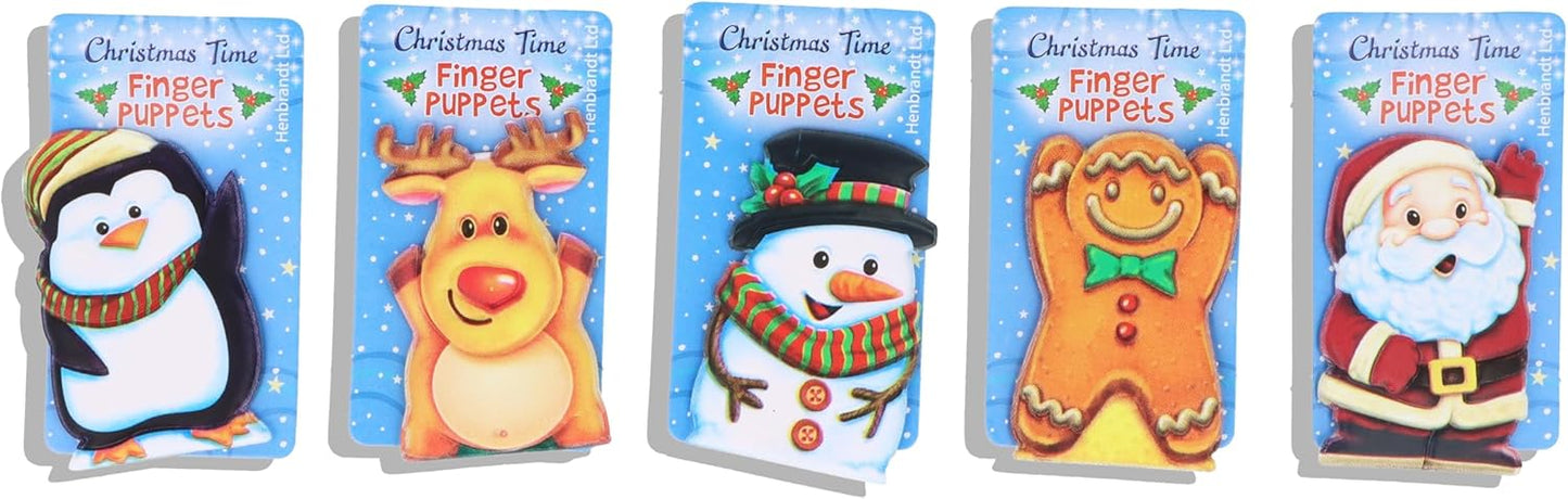 Pack of 12 Christmas Finger Puppets