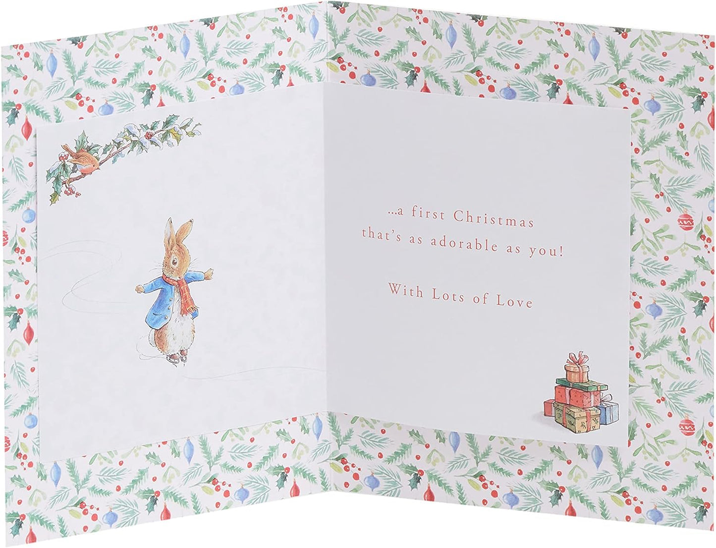 Grandson's 1st Christmas Card Sweet Peter Rabbit Design 