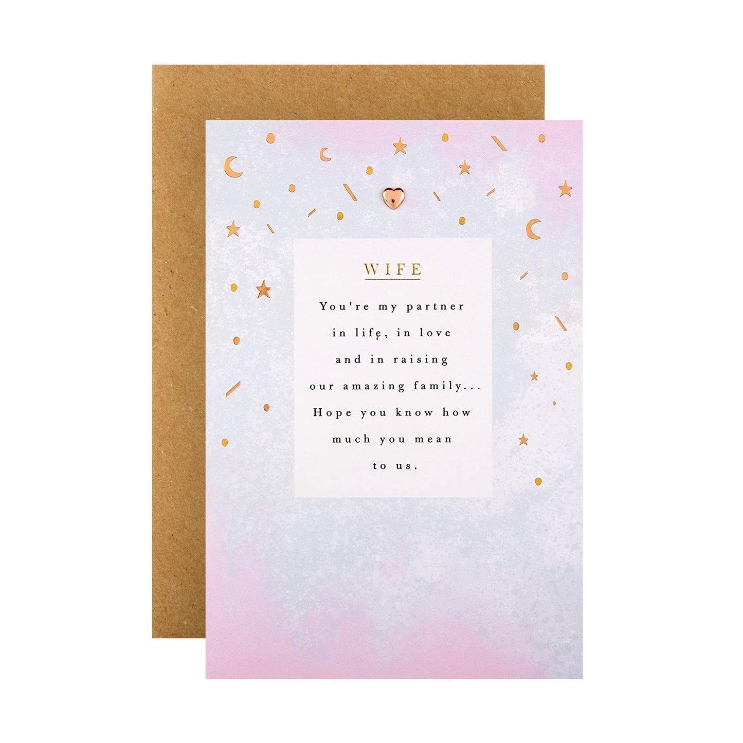 For Wife 'You're My Partner in Life' Design Mother's Day Card