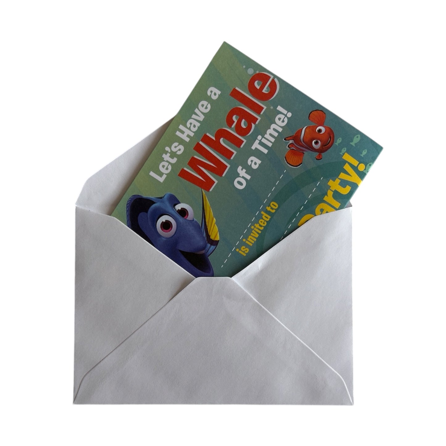 Pack of 20 Sheets Finding Dory “Whale of a Time” Party Invitation Cards