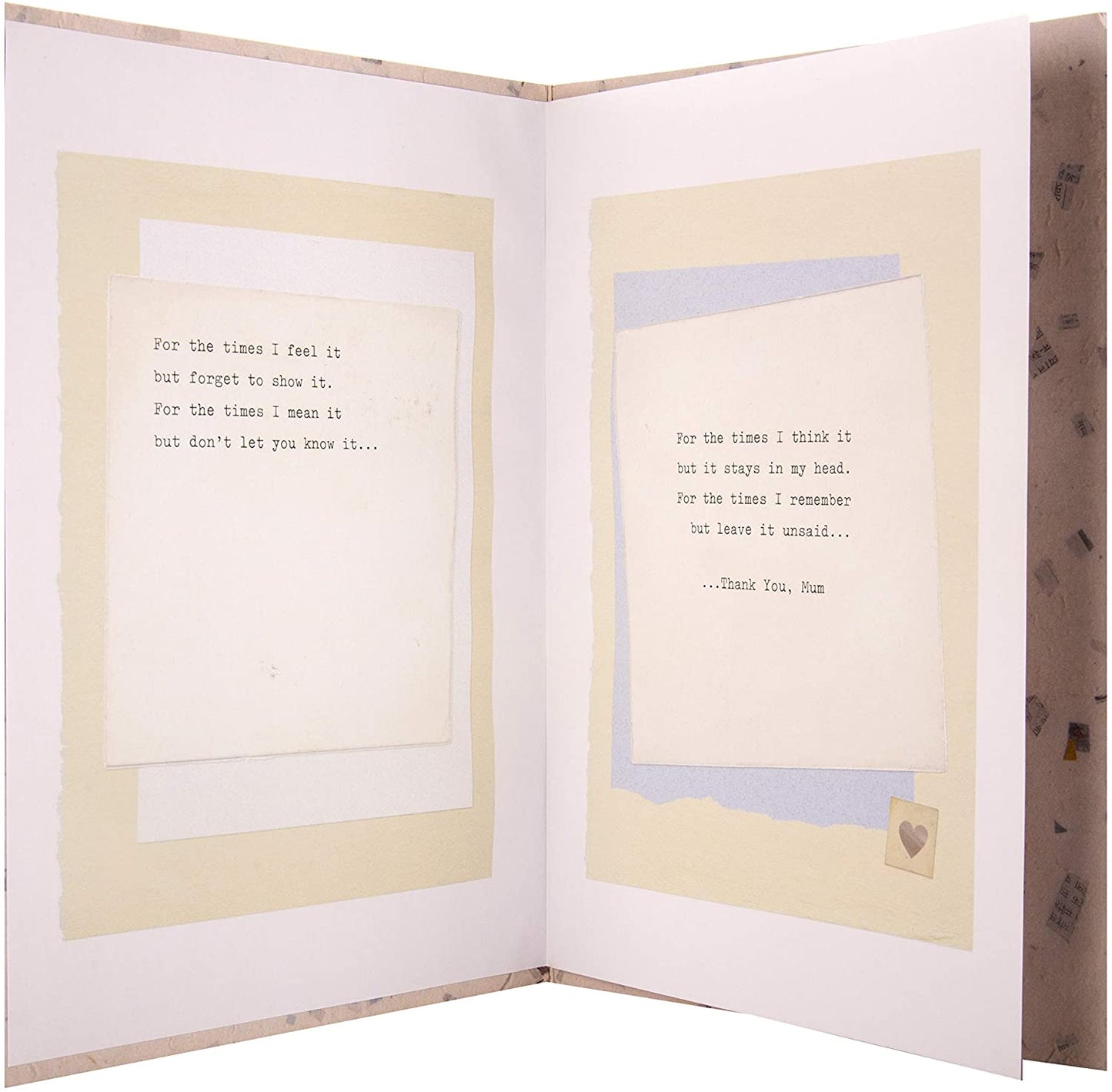 For Mum Scrapbook Style Design Mother's Day Card