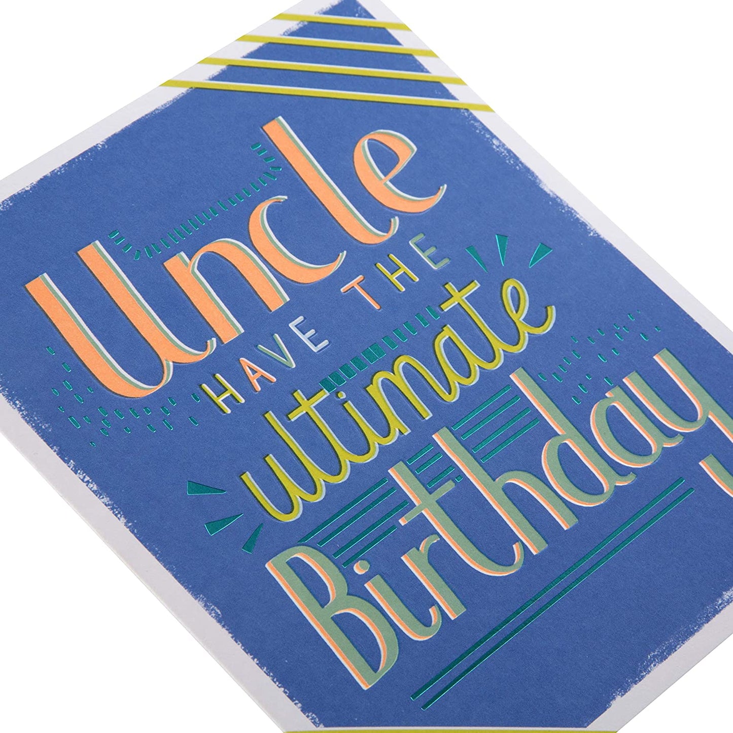 Uncle Birthday Card Contemporary Text Design
