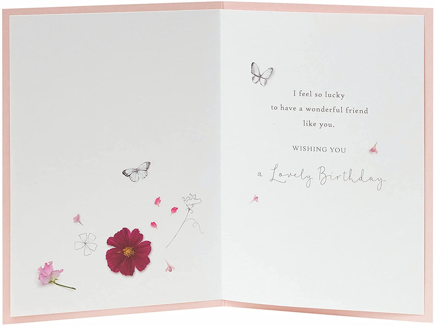 Cute Photographic Floral Design Birthday Card