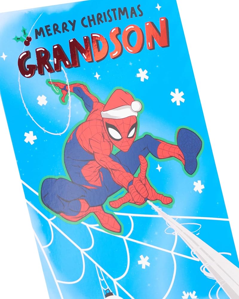 Spider-Man Thwip-mas Design Grandson Christmas Card