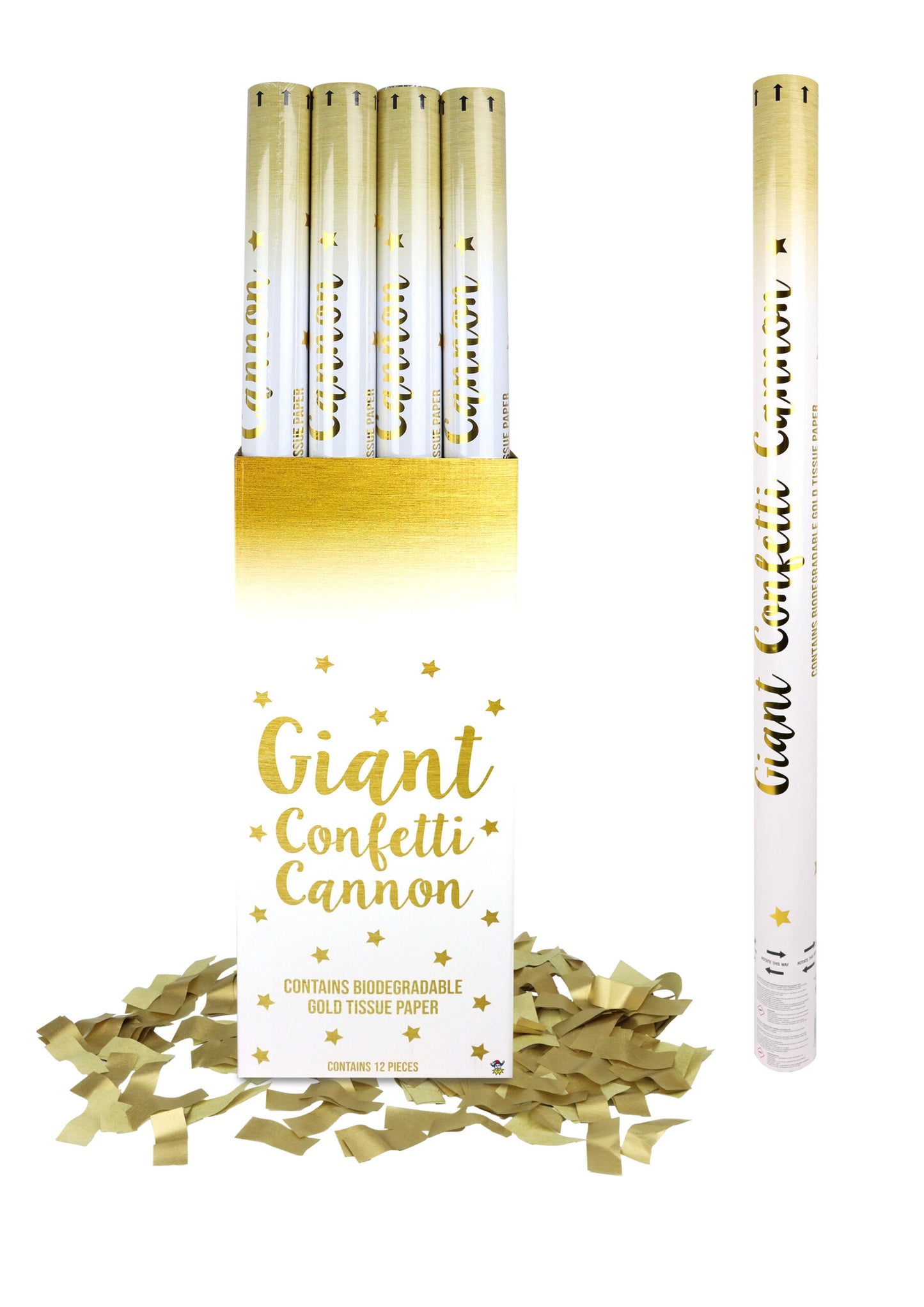 Gold Paper Confetti Shooters 80cm