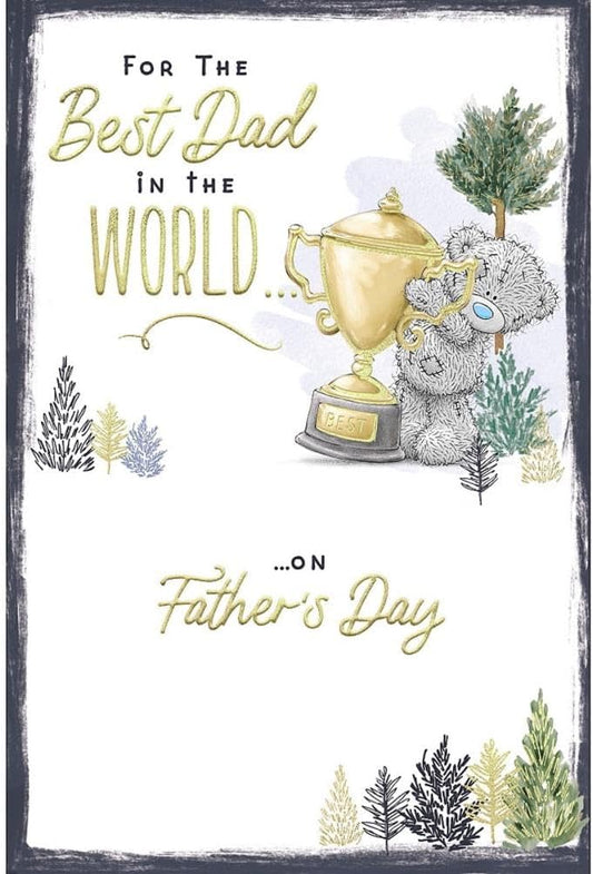 Bear With Trophy 'Best Dad in the World' Father's Day Card