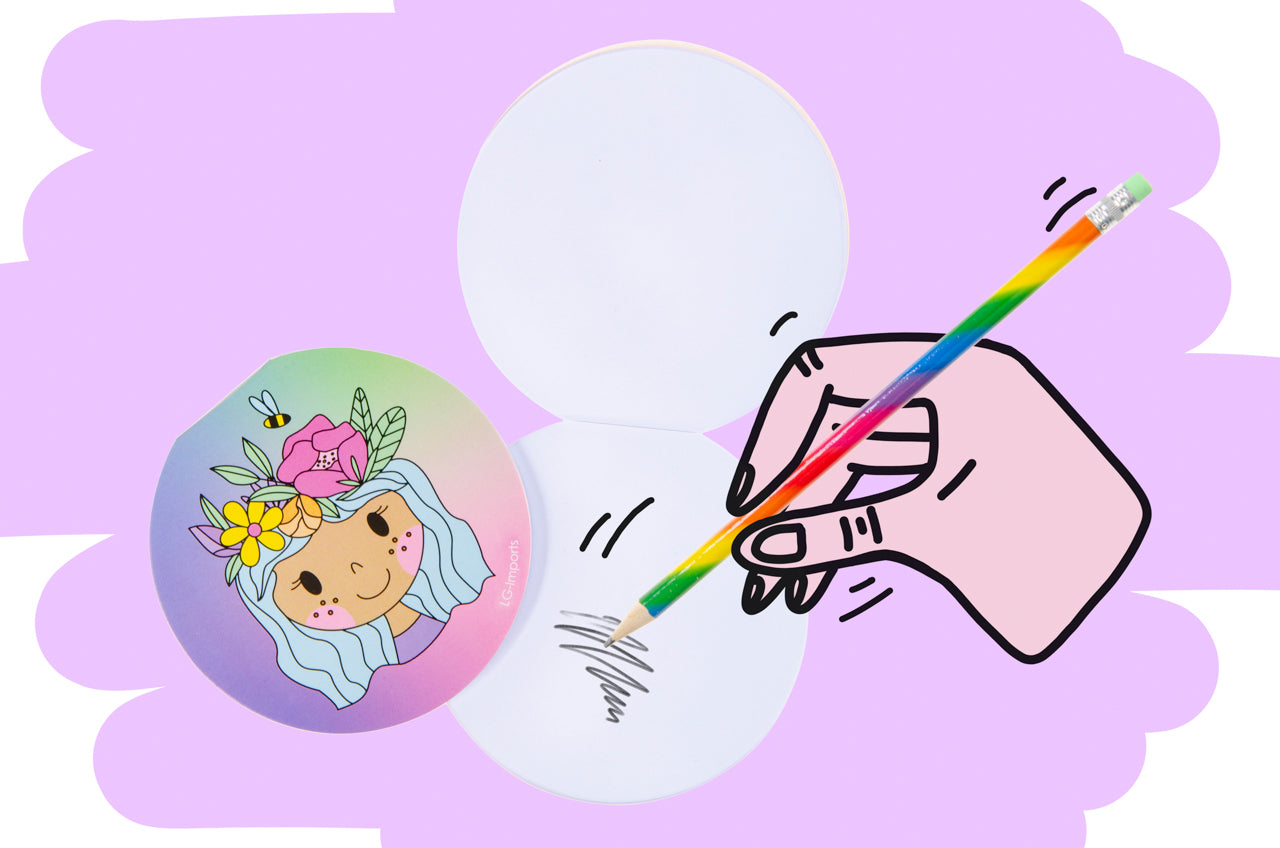 Pack of 12 Round Princess Design Notebook 8cm