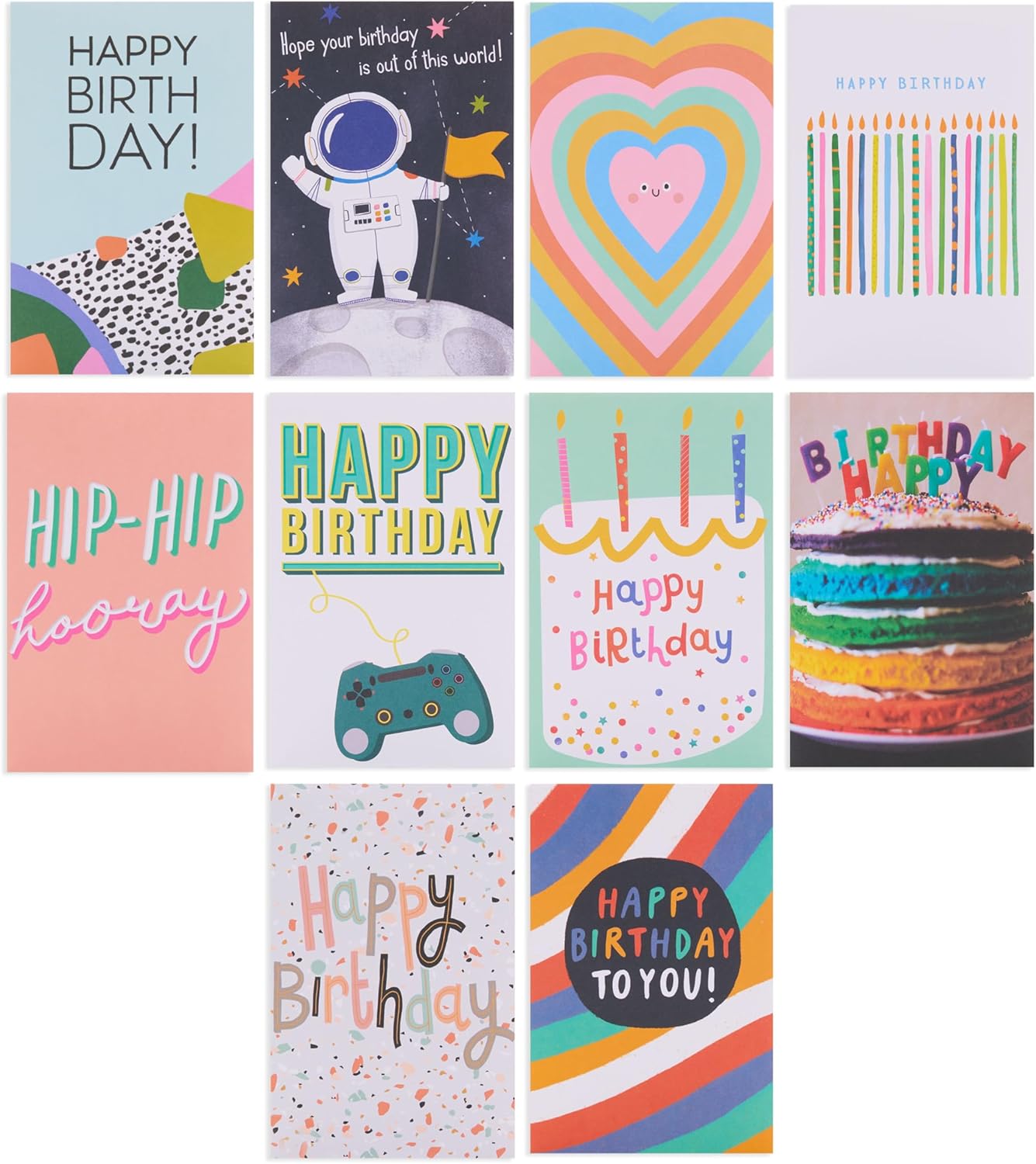 Bright Designs Multipack of 30 Assorted Birthday Cards