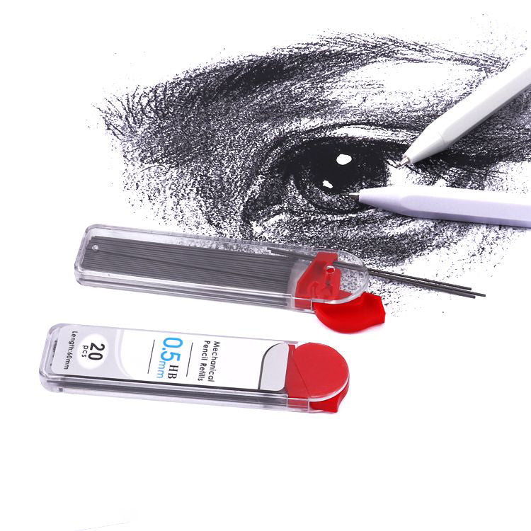 4 Sets of 0.5mm Mechanical Pencil and HB Lead Refills – Hexagonal Grip, Smooth & Precise Writing, Random Colour