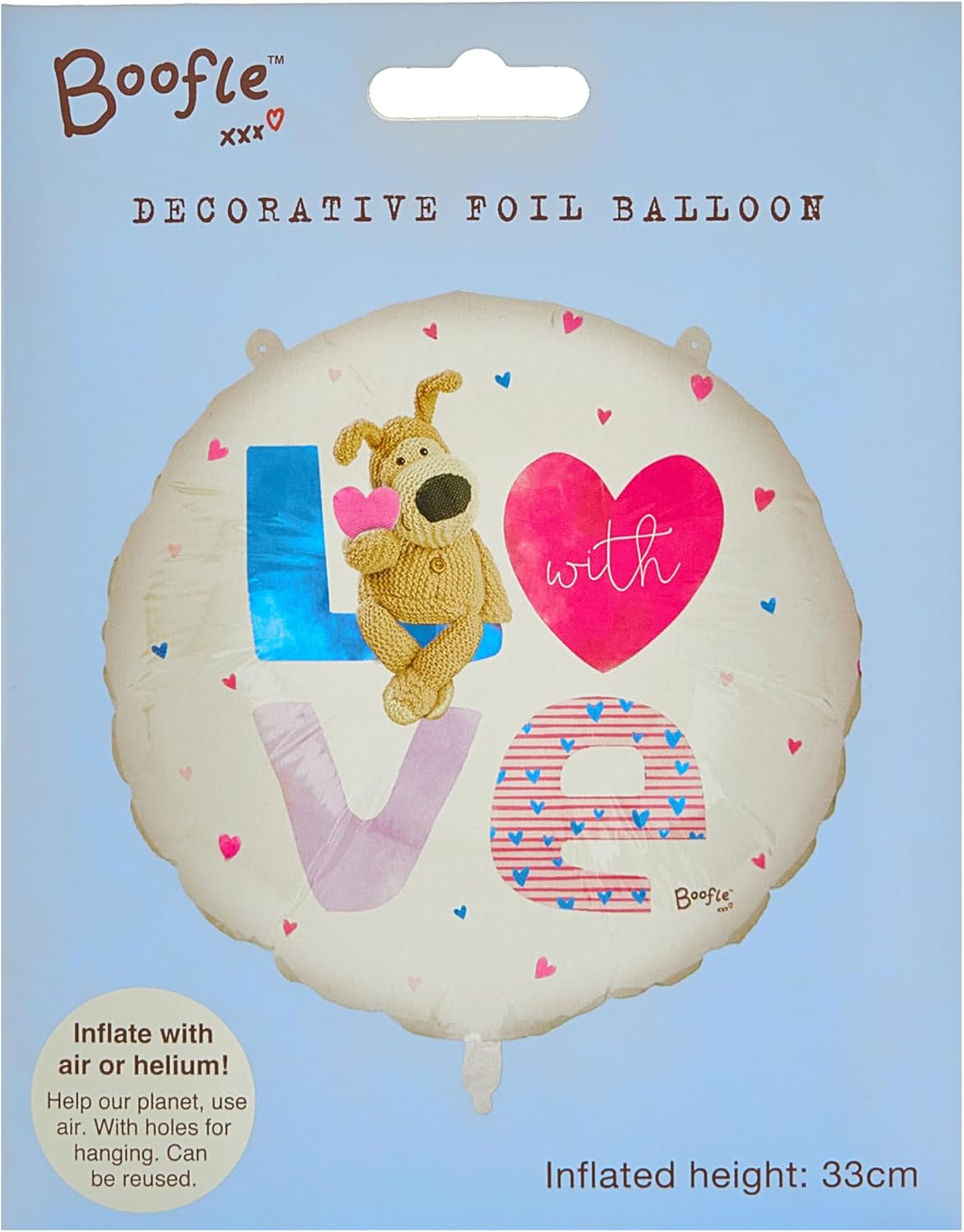 Boofle Love Foil Inflated Balloon For All Occasions Thank you, Birthday, Congratulations