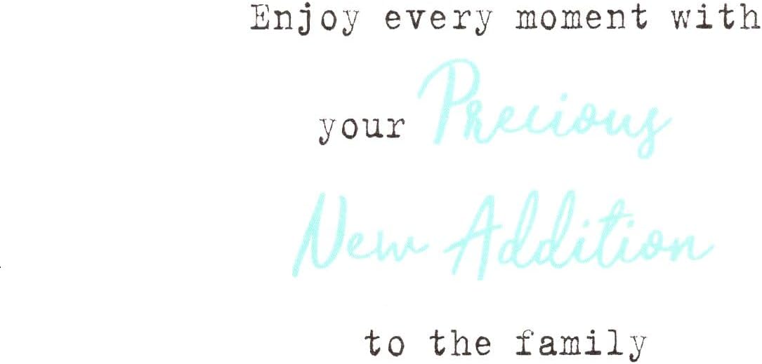 Blue Stork Birth Of Grandson Congratulations Card