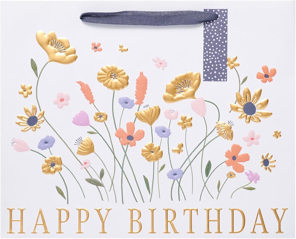 Wild Valley Flowers Design Large Gift Bag