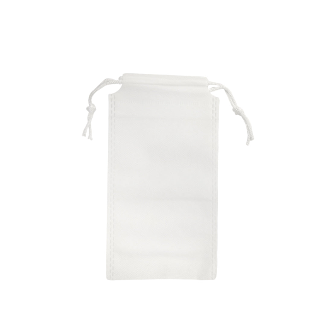 Pack of 50 White Coloured 43x34cm Non-Woven Drawstring Bags