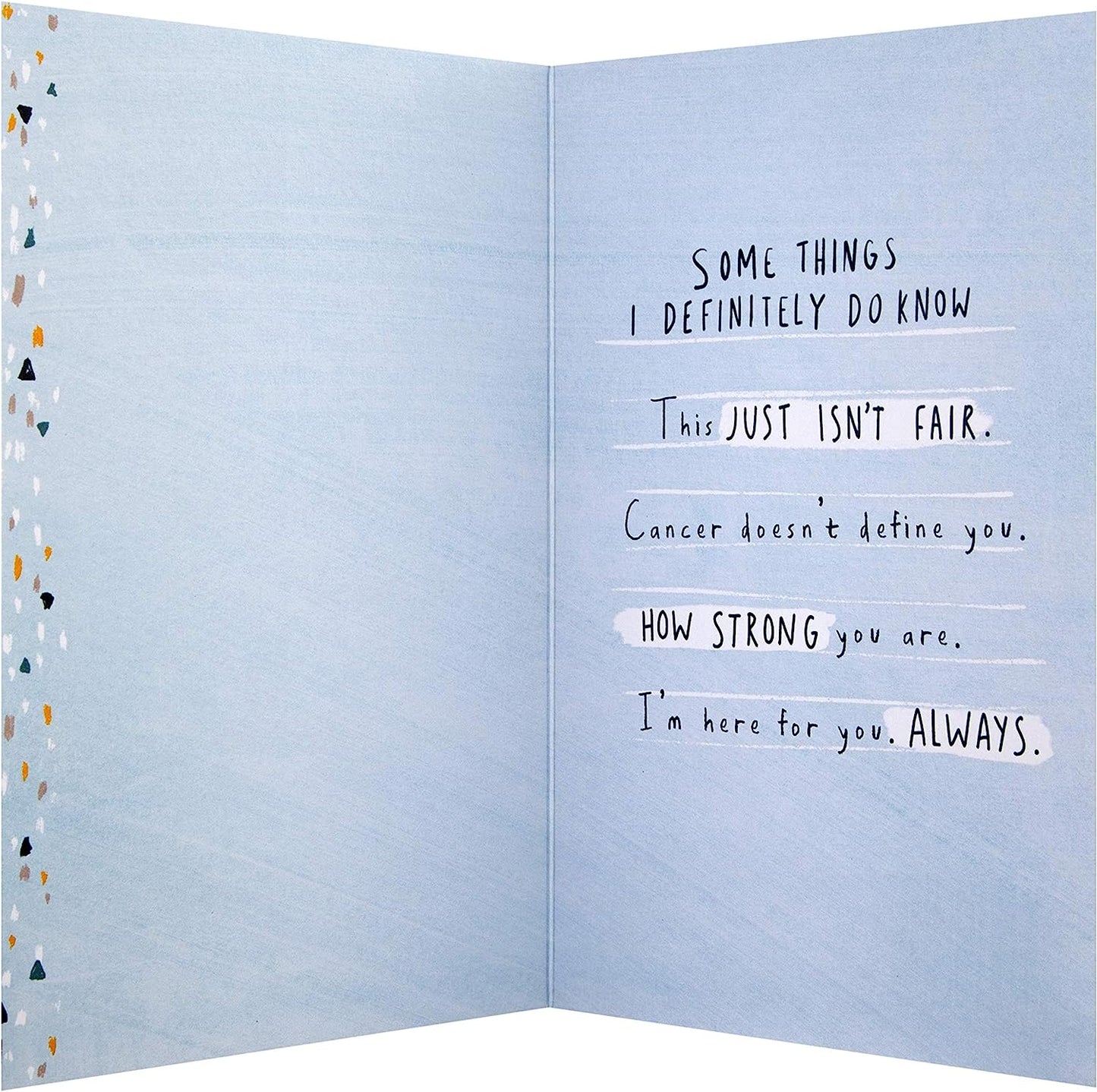 Text Based 'State of Kind' Design Cancer Support Card