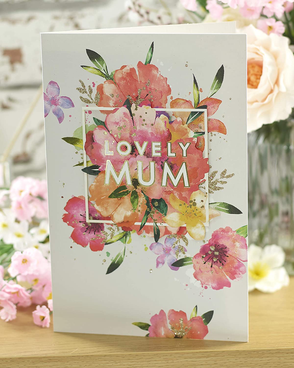 Mother's Day Card Lovely Mum Floral Mum Card