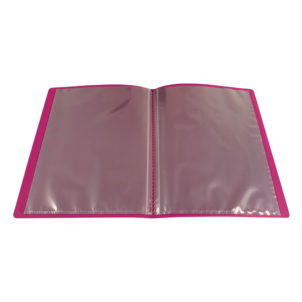 Pack of 5 A5 40 Pocket Pink Flexible Cover Display Books