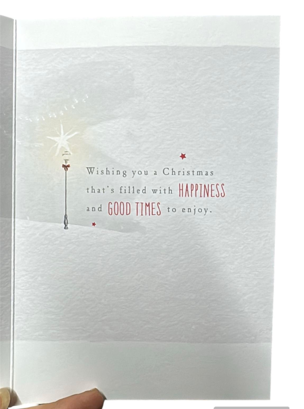 Beautiful Snowy Scene Son-in-law Christmas Card