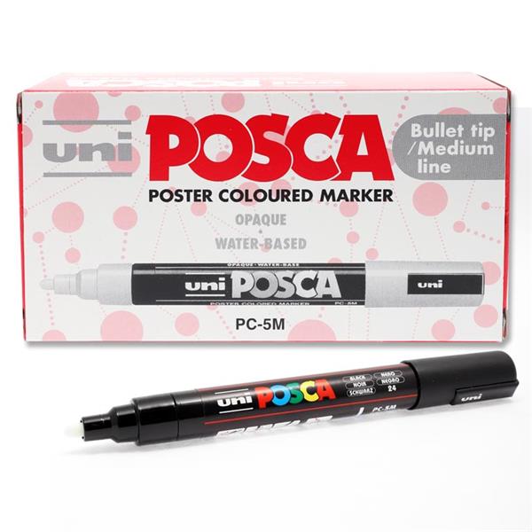 Black Uni Posca Pc-5M Medium Bullet Tip Permanent Marker