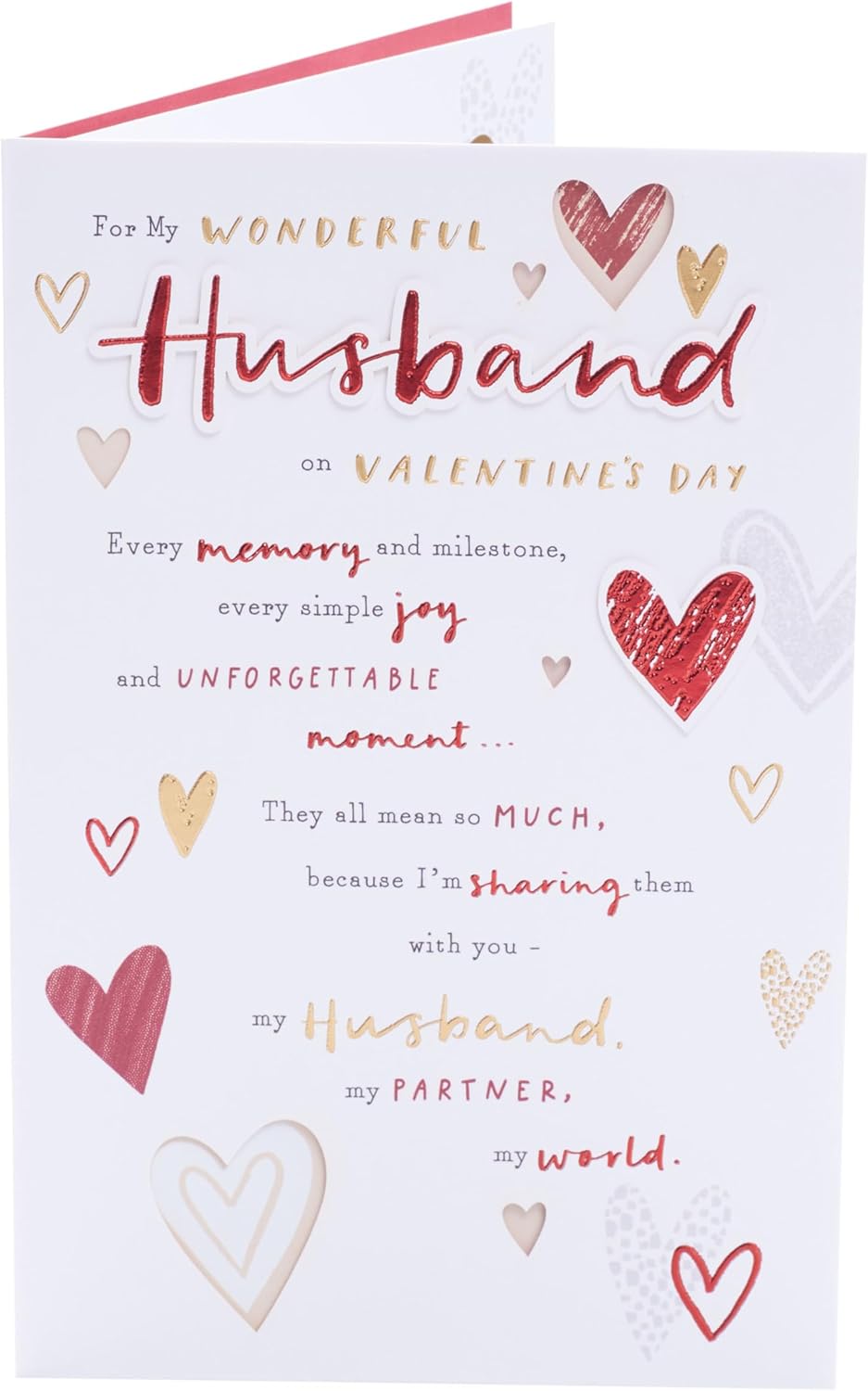 Modern Lettering Design Husband Valentine's Day Card