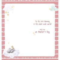 Me To You Bear Lying On Cloud With Teddy From The Bump Mother's Day Card