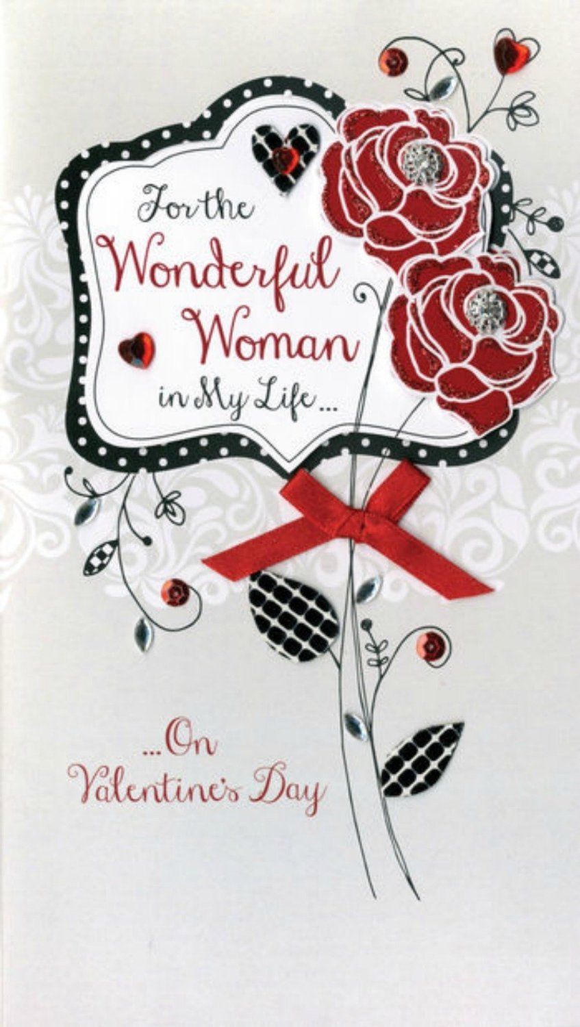 For the Wonderful Woman In My Life Luxury Valentine's Day Card