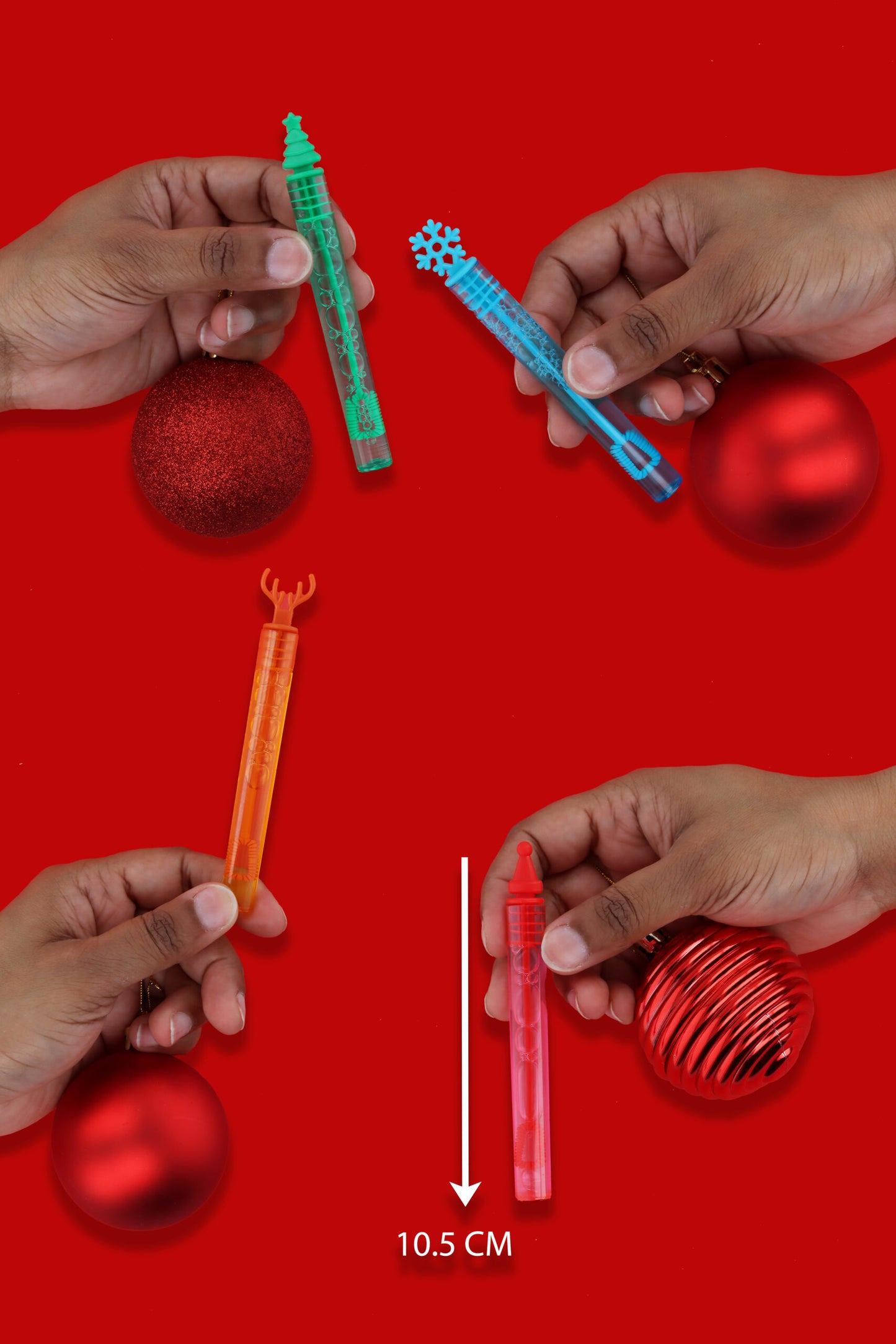 Pack of 12 Christmas Mini Party Bubble Tubes 4ml