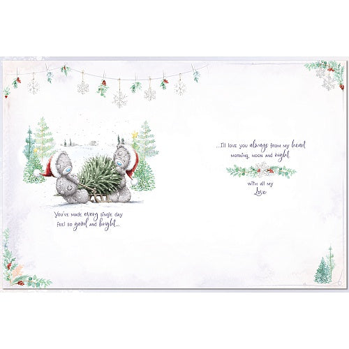 To My Wonderful Boyfriend Tatty Bears With Ice Skating Design Boxed Christmas Card