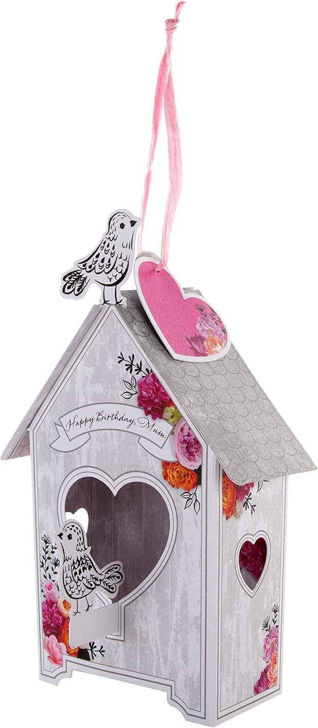 Birdhouse Design Keepsake 3D Mum Birthday Card 