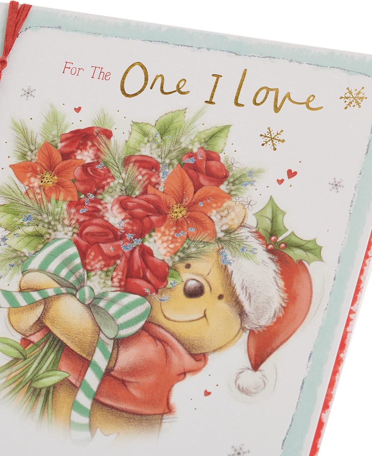 Disney Winnie the Pooh Bouquet Design for The One I Love Christmas Card