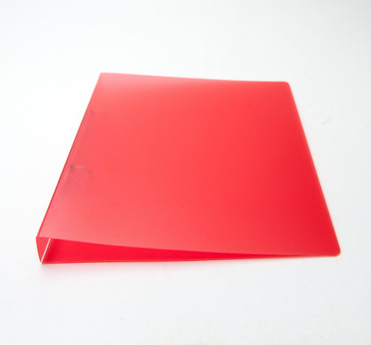 100x A5 Slim Red Translucent Ringbinder - Filing Ring Binder Storage