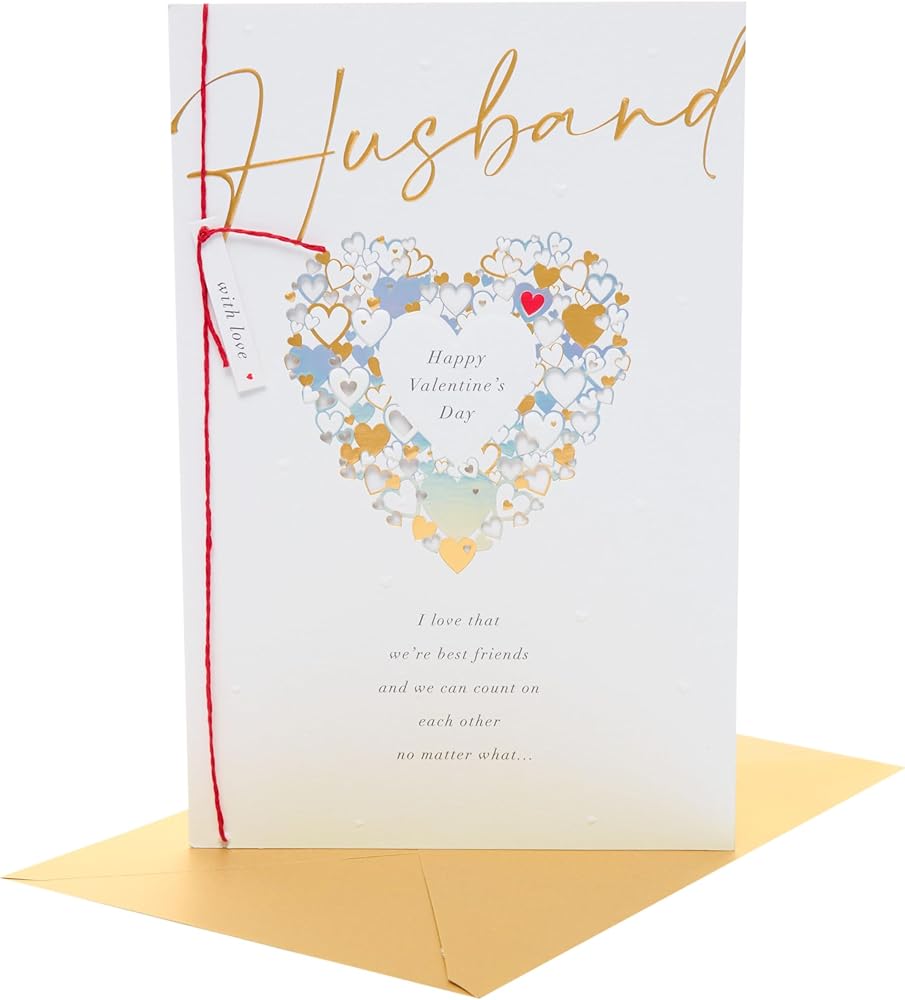 Best Friends Design Husband Valentine's Day Card Large
