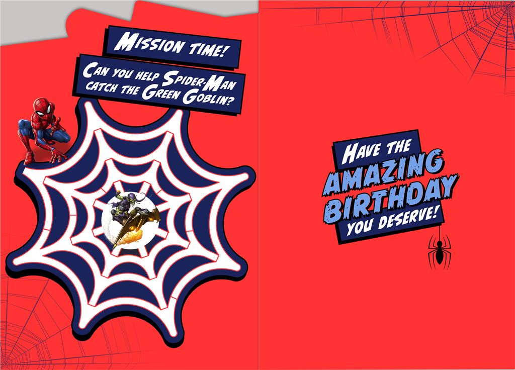 Super Hero Brother Spiderman Birthday Card