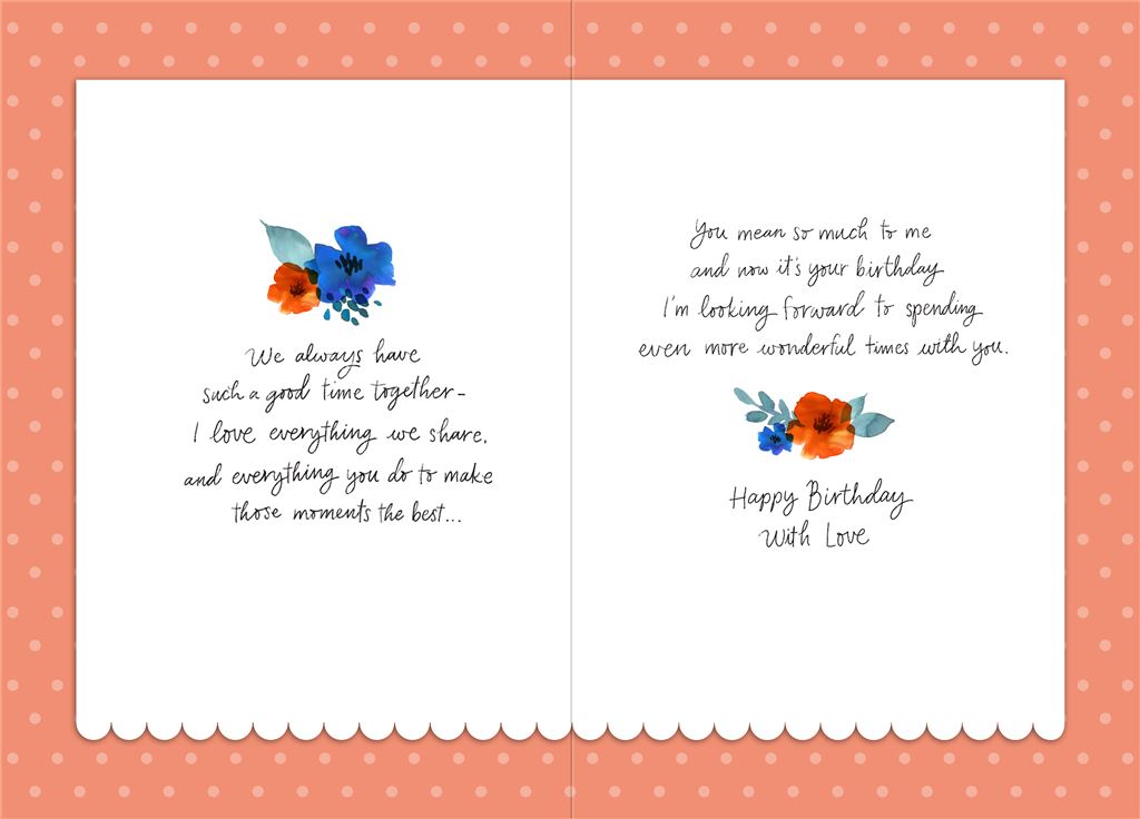 Willow Bouquet Girlfriend Birthday Card